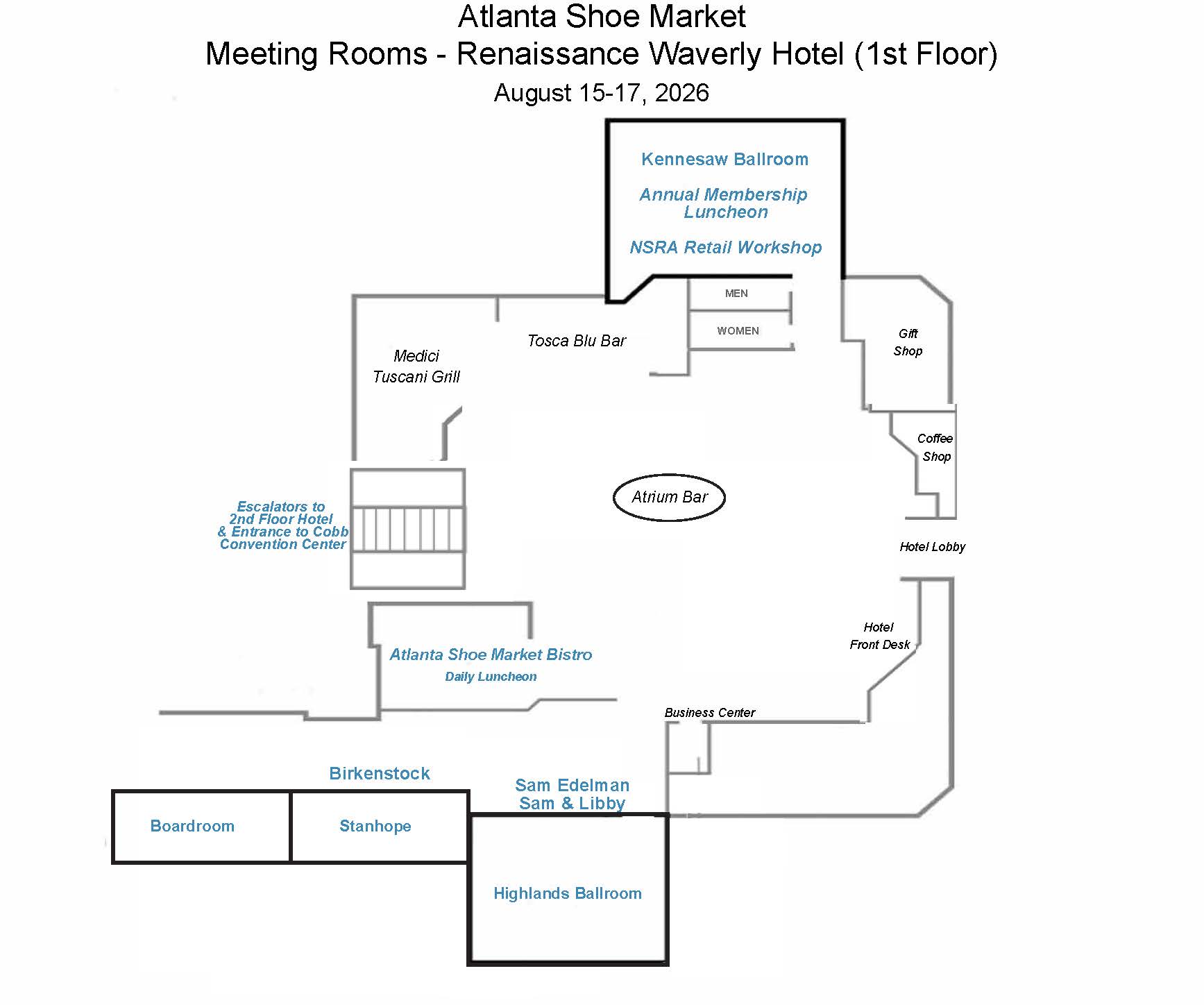  Meeting Rooms – </br> Renaissance Waverly Hotel